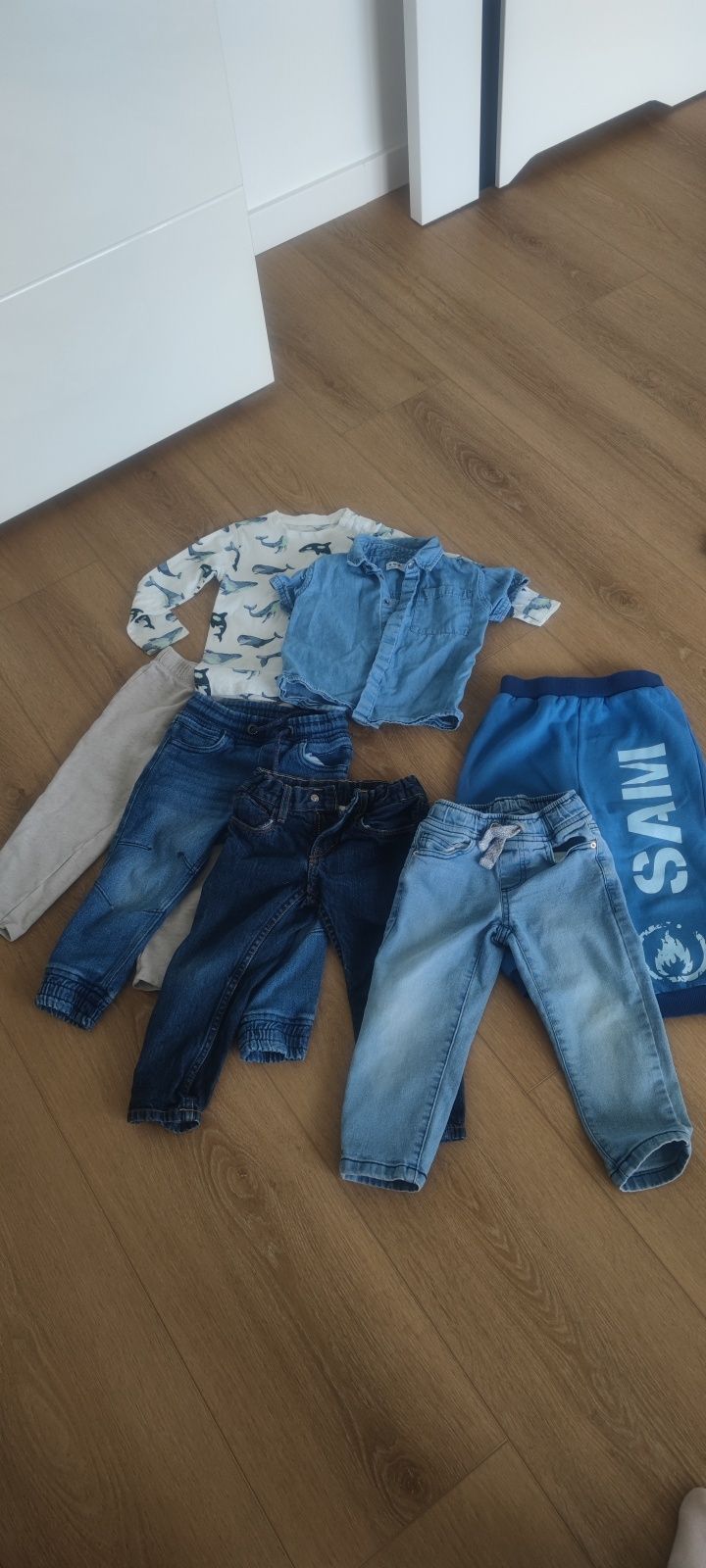 Spodnie jeansowe h&m 5 10 15 dresowe koszula jeansowa 92