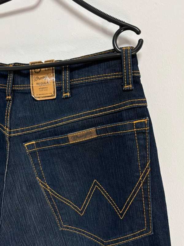 Wrangler Regular Fit W31 L34 Męskie Jeansy Granatowe – Nowe z Metką
