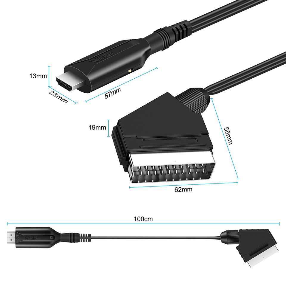 Konwerter EURO na HDMI na kablu HQ