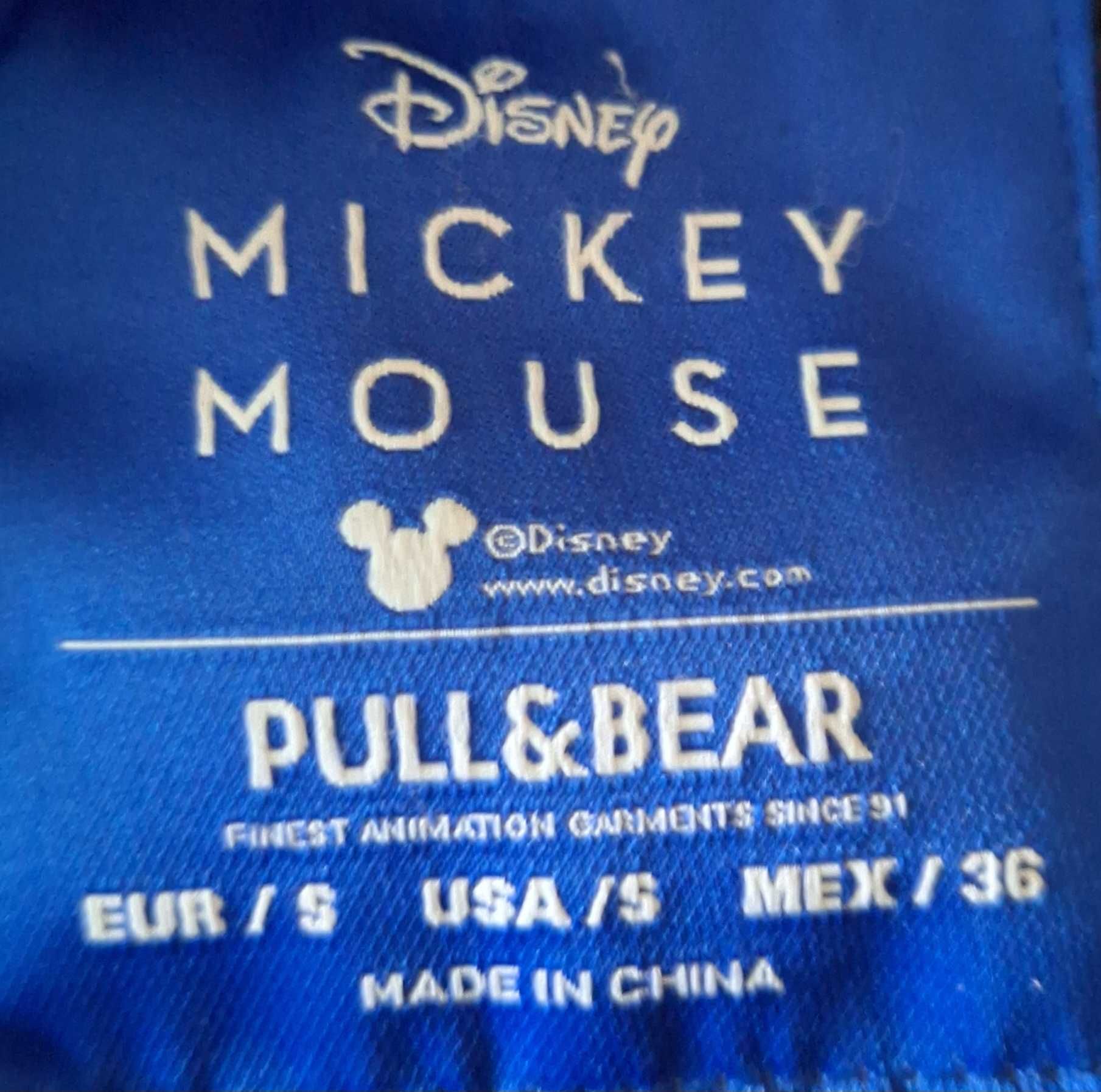 Blusão Mickey ,fazenda e mangas em pele Pull Bear