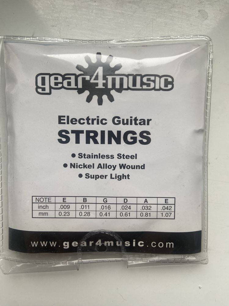 Struny do gitray elektrycznej gear4music