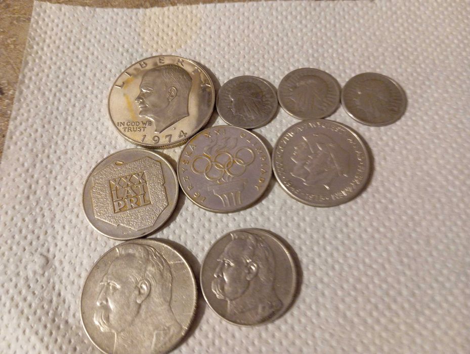 porządki domowe monety srebrne