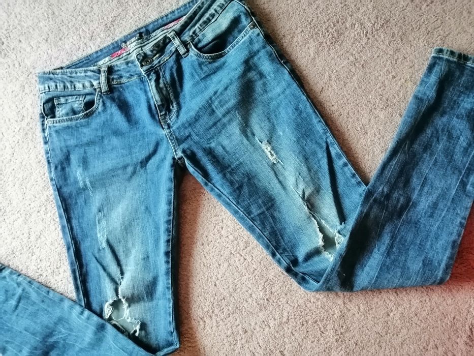 Spodnie jeansowe z dziurami, Toxik, L