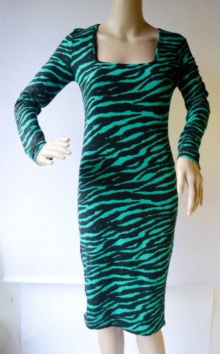 Sukienka Wzory Zeberka Boohoo L 40 Zebra Long Długa