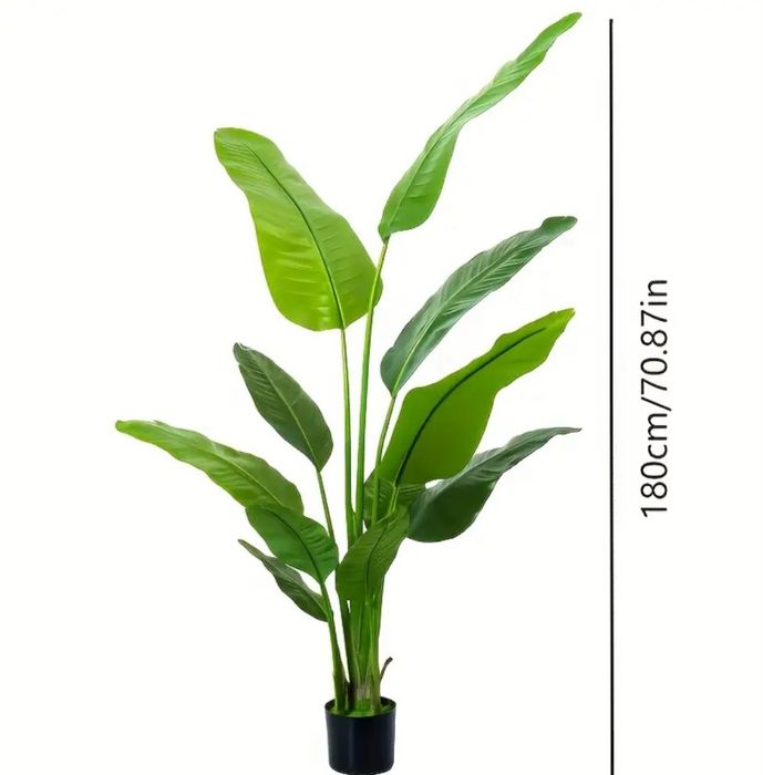 HIT Sztuczne Drzewo Bananowe Sztuczny Bananowiec Roślina Palma 180cm