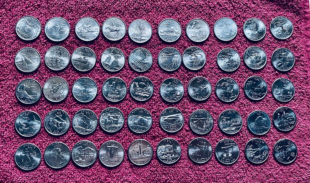 Монети США UNC  (долари, квотери, центи)