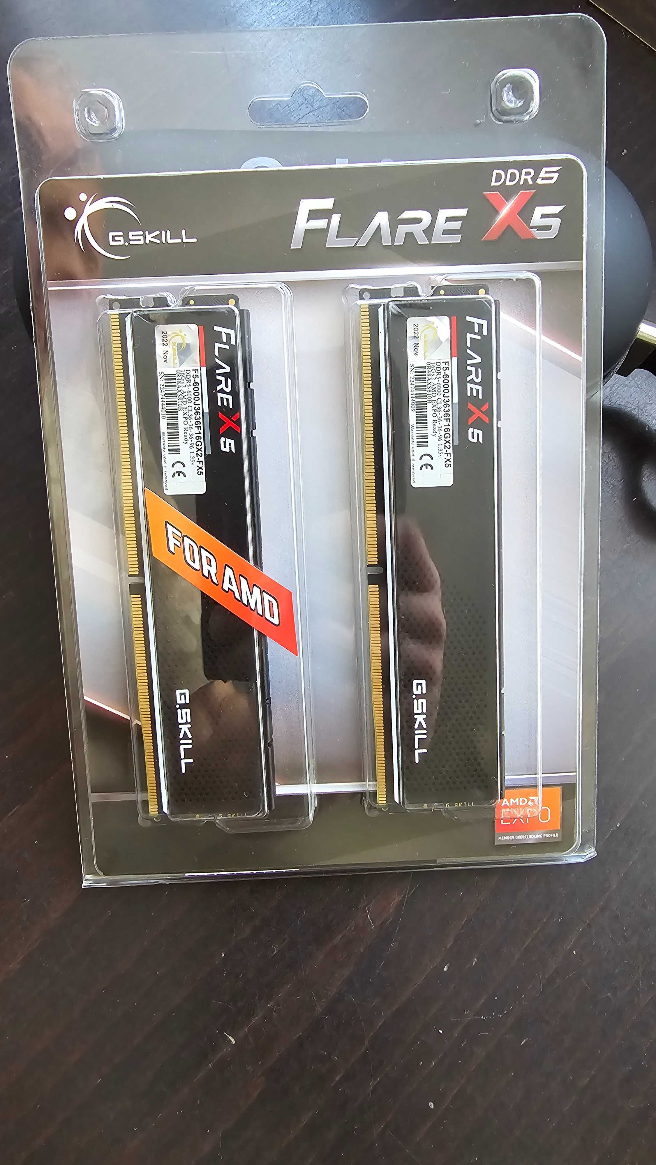 G.Skill Flare X5 DDR5 32GB  2x16GB 6000MHz CL36 AMD EXPO AM5