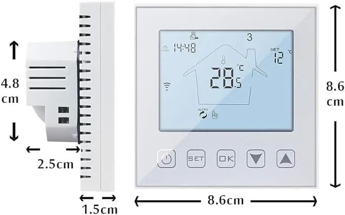 Termostat do ogrzewania podłogowego  WIFI TUYA KETOTEK KTF0155B 20 szt