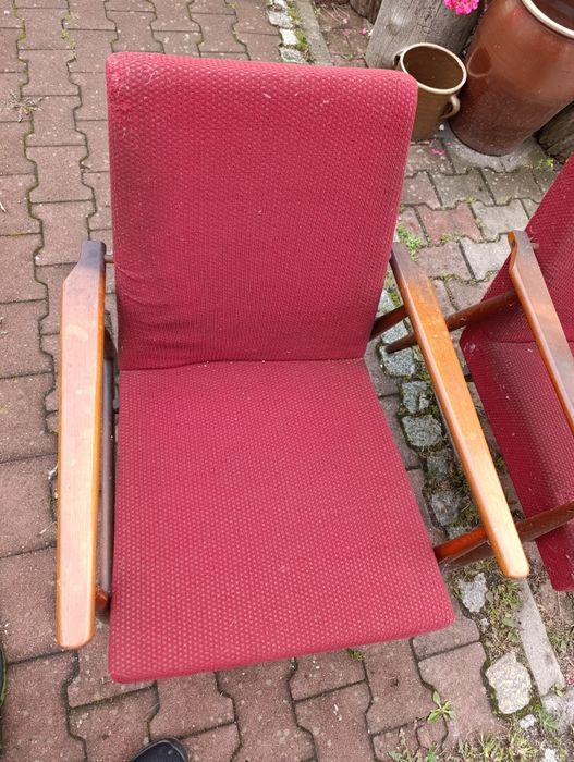 Fotele lisek PRL do renowacji