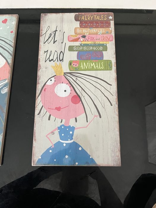 Dois quadros infantis novos de decidacao