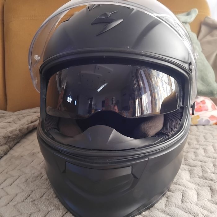 Kask motocyklowy skorpion z blendą