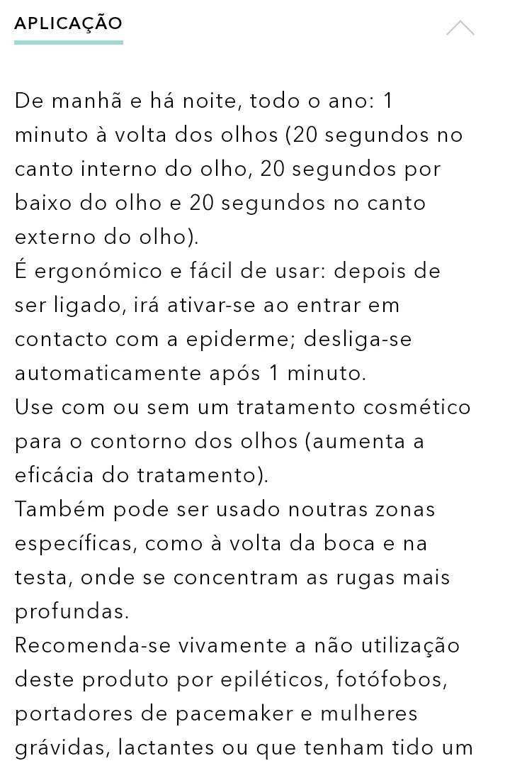 Dispositivo tratamento anti-rugas (olhos/rosto) - TALIKA Time Control