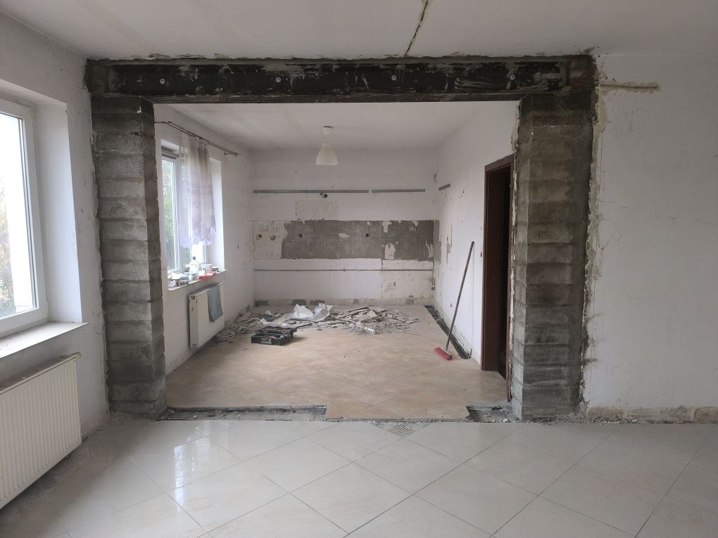 Wstawianie nadproży, poszerzanie otworów sciany nośne i działowe