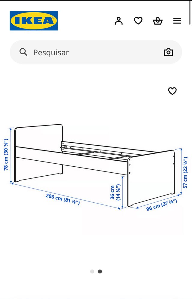 Cama solteiro ikea