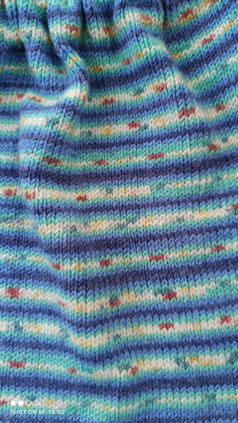 Niebieska spódniczka 116/122/128 merino welna