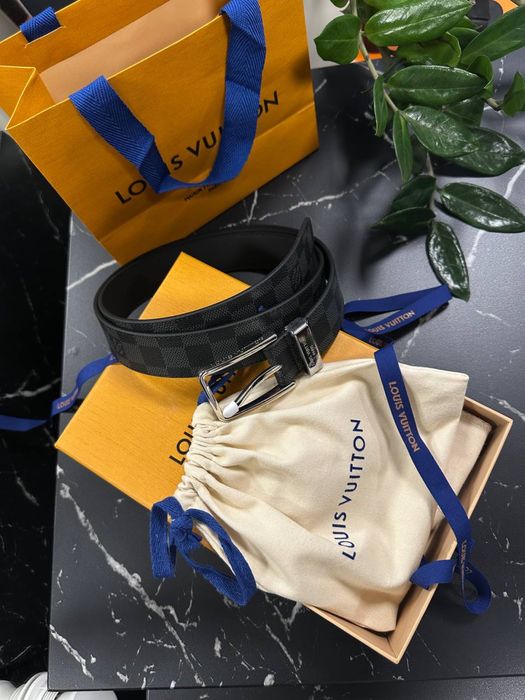 Ремень Louis Vuitton мужской чоловічий ремінь повний комплект бутика