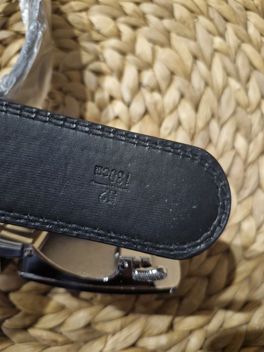 Pasek męski czarny lacoste 130 max regulacja rozmiaru klamra prezent s