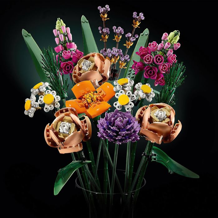 конструктор як lego букет квітів лего букет цветом подарок
