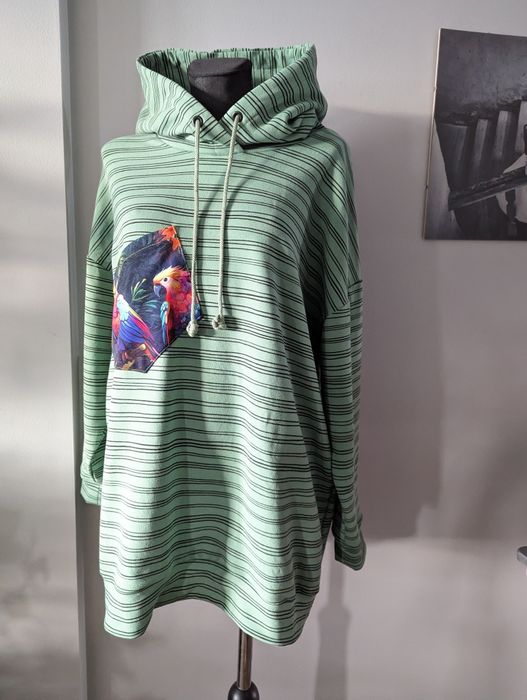 Auri&Lili NOWA ciepła dresowa bluza OVERSIZE z kapturem M L