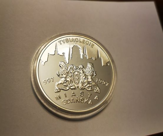 Moneta 20 zł tysiąclecie miasta Gdańska