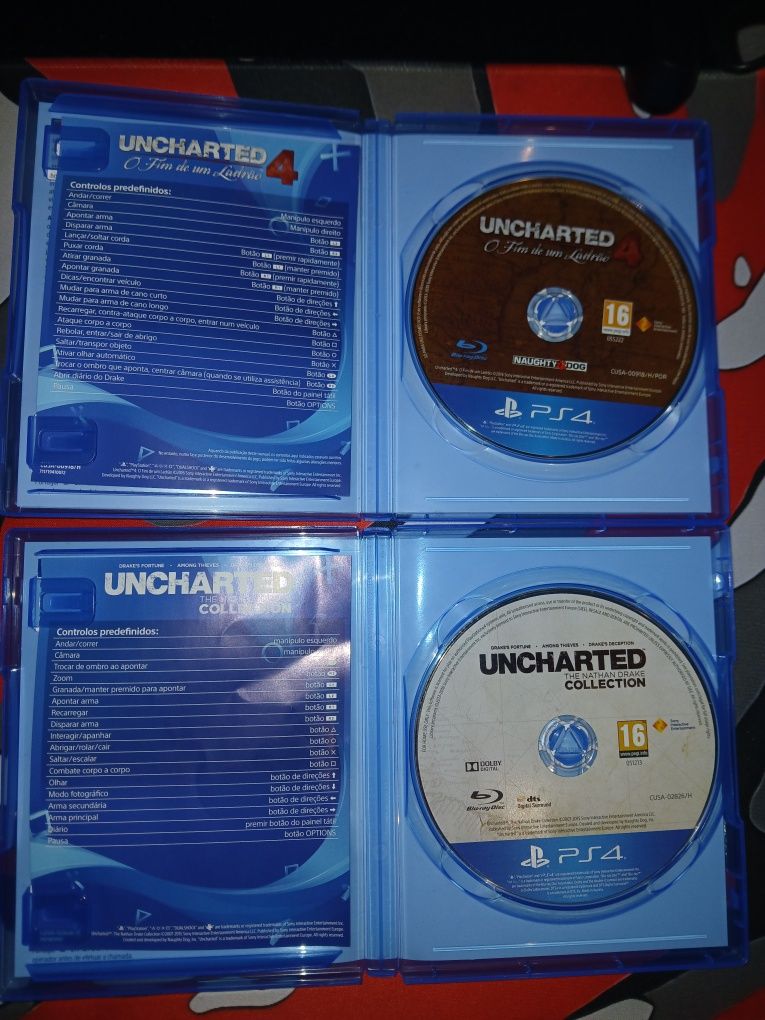 Uncharted 1,2,3 e 4 Ps4