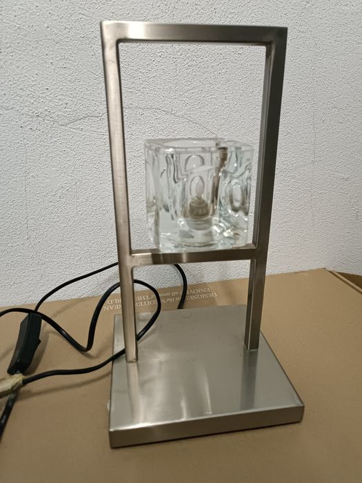 Candeeiro inox e vidro