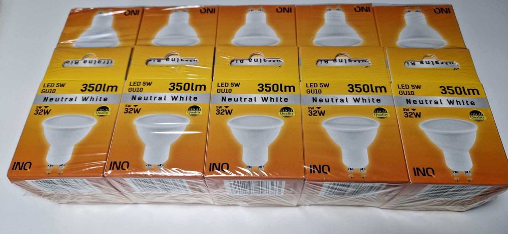 Żarówka LED GU10 5W 350lm 4000K INQ (pakiet 10 szt)