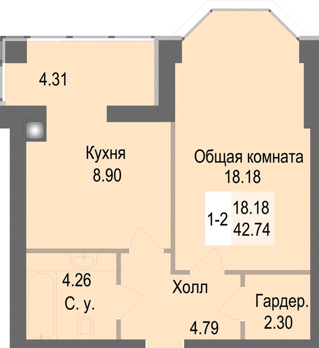 ‼️«Єоселя» Ощадбанк 42,000$ 1к(43м2)Євродвушка/Еркер панорама