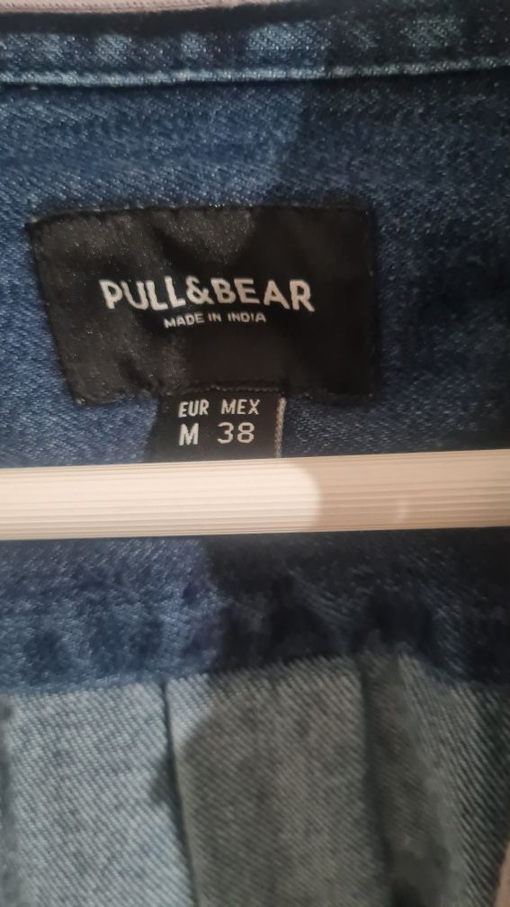 Koszula męska kaptur bluza jeans rozm m bull and bear