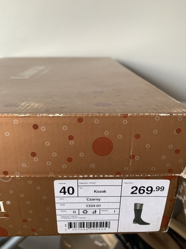 Kozaki czarne Lasocki r.40 stan bdb