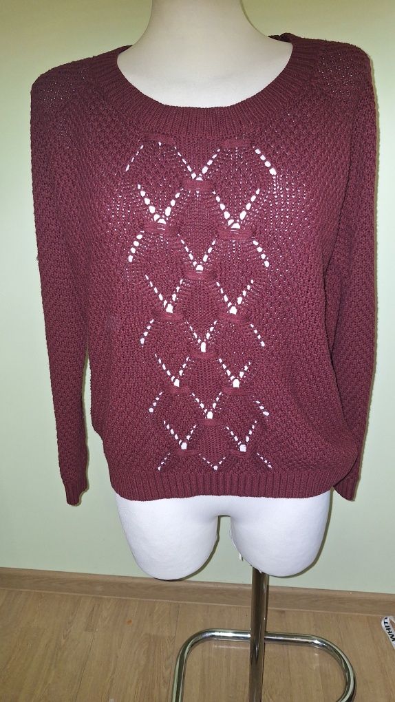 Sweter burgundowy XXL