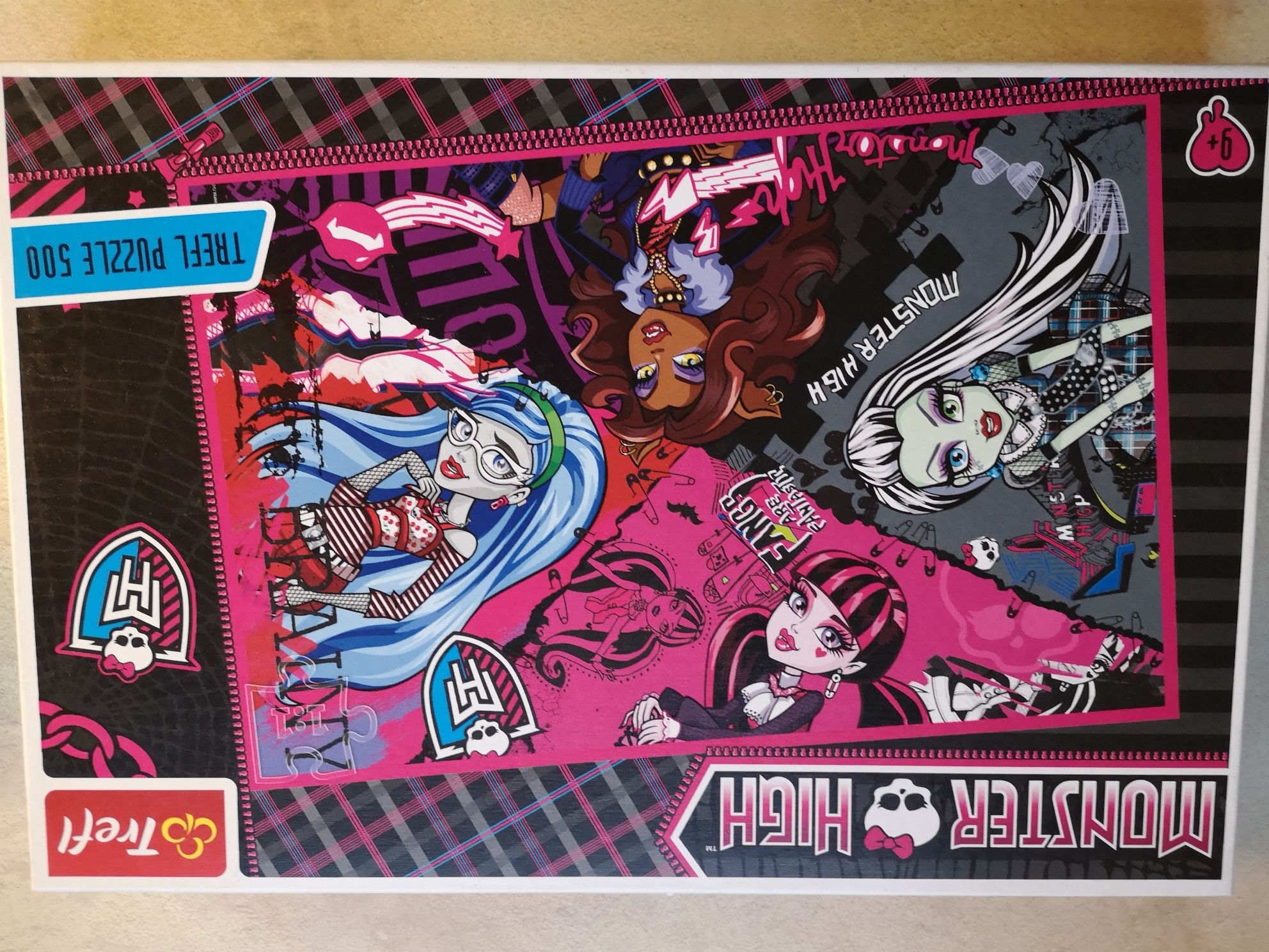 Puzzle Monster High 3 komplety 160, 250, 500 elementów jak NOWE Trefl