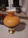 Stara lampa naftowa ze szklanym kloszem w.45cm