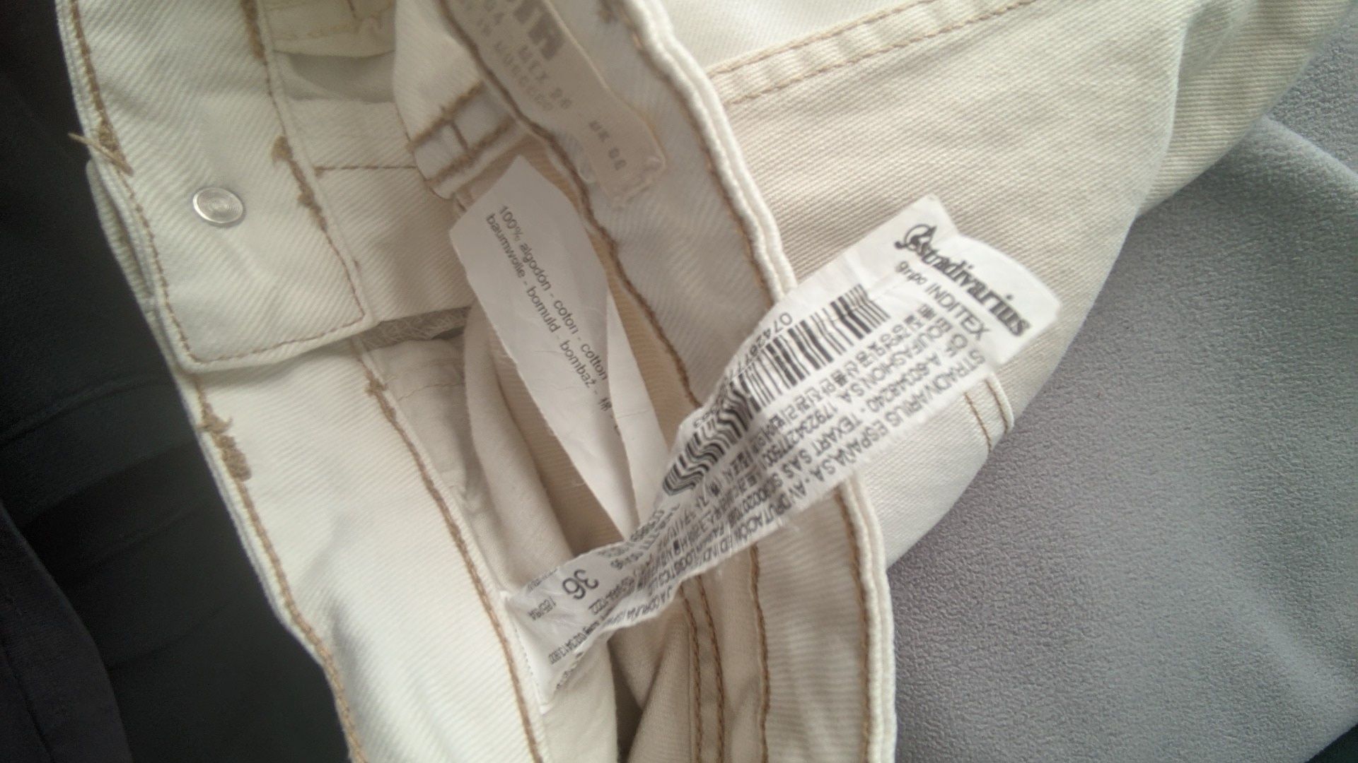 Spodnie jeansowe Stradivarius dwukolorowe 36