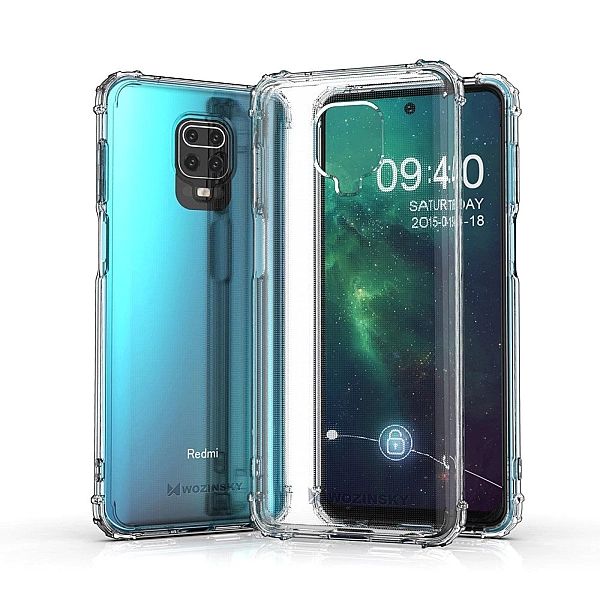 Pancerne etui Anti Shock + szkło do Xiaomi Redmi Note 9 Pro / Redmi No