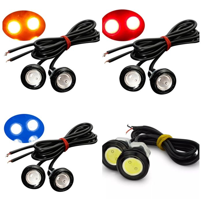 Світлодіоди LED Дхо Орлині очібілий або білий+жовтий врізні