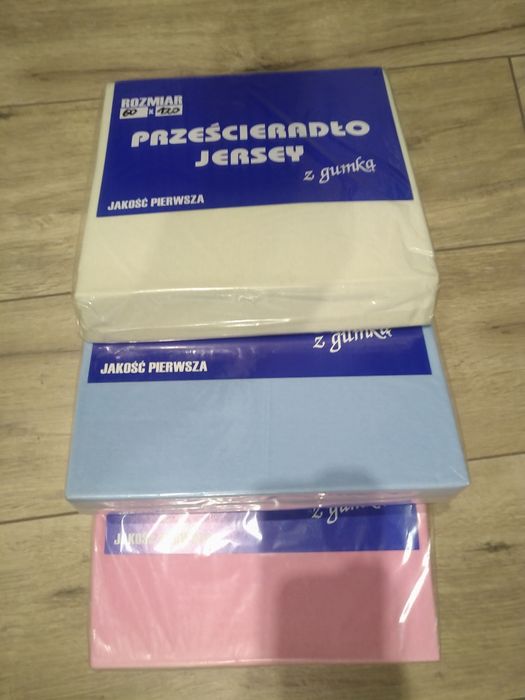 Prześcieradło Jersey 120/60 cm do łóżeczka .