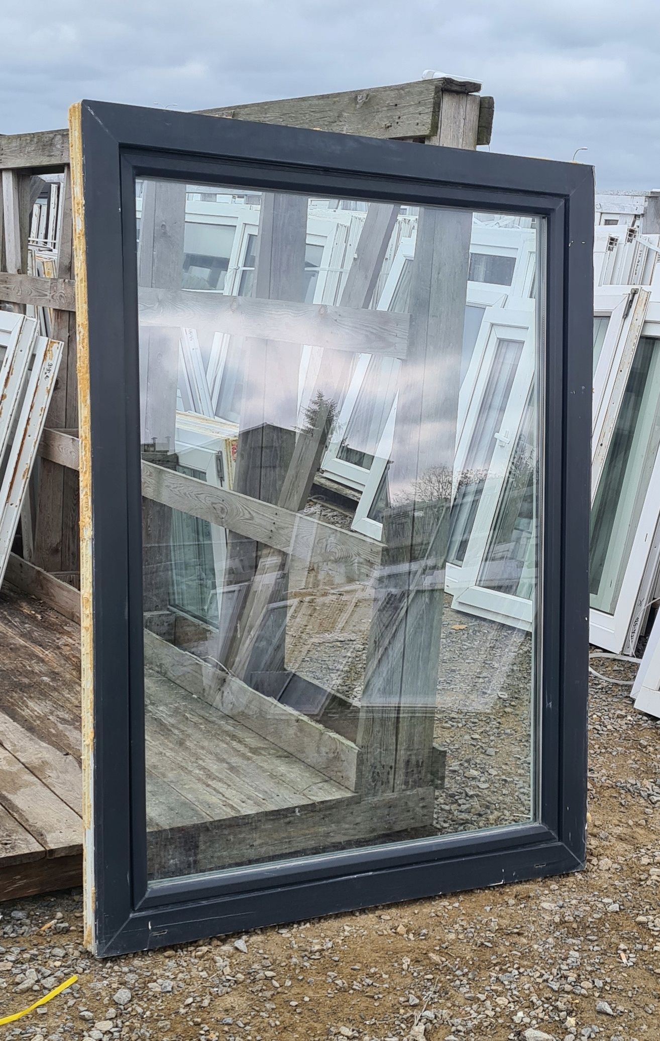 OKNO KacprzaK 119X160 OKNA Używane Plastikowe Antracyt Lider Okna OLX