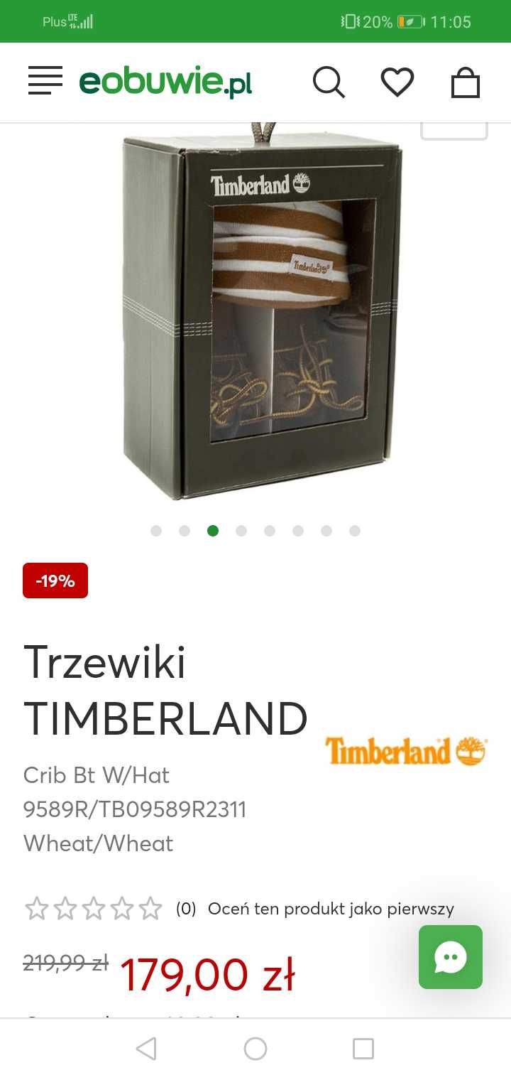 Trzewiki niemowlęce timberland plus czapeczka