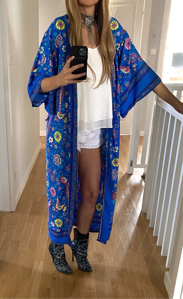 Kimono boho narzutka kaftan szlafroczek warsztaty rozwój