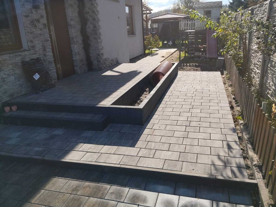 Układanie kostki brukowej, usługi brukarskie, polbruk, ogrodzenia