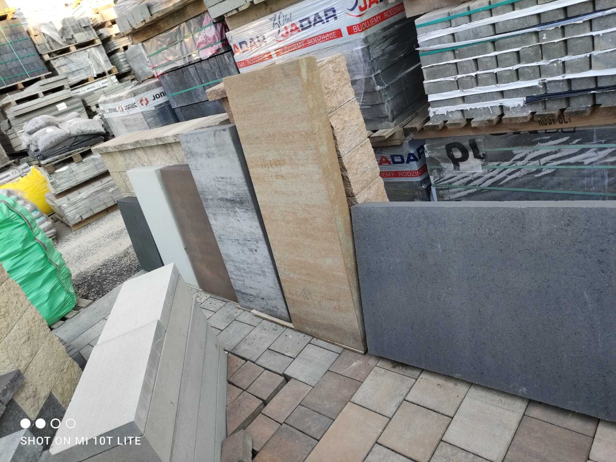 BLOK betonowy 10x45cm  h60-125 cm palisada mur kostka brukowa monolit