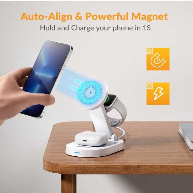 iDsonix 3w1 ładowarka indukcyjna szybka bezprzewodowa