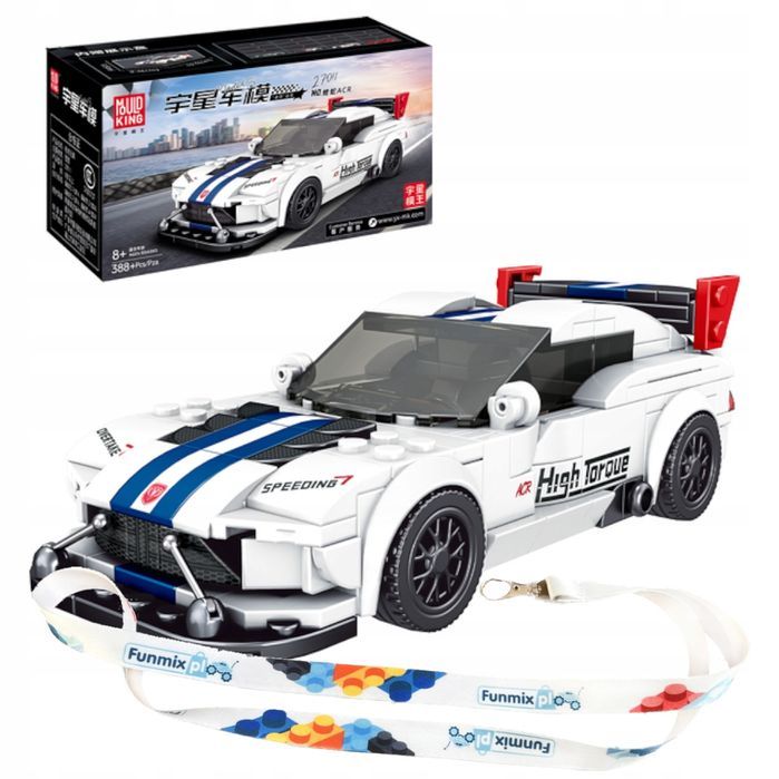 Klocki 388 el. Wyścigowy samochód technic gablota Mould King 27011