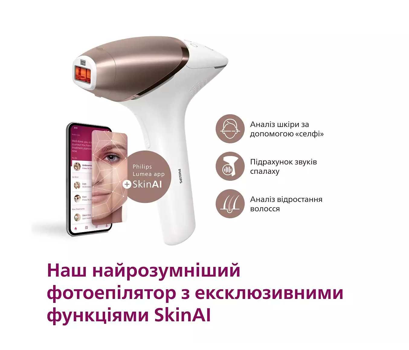 Фотоепілятор Philips Lumea 9900 - SenseIQ - BRP958/00 - Новий