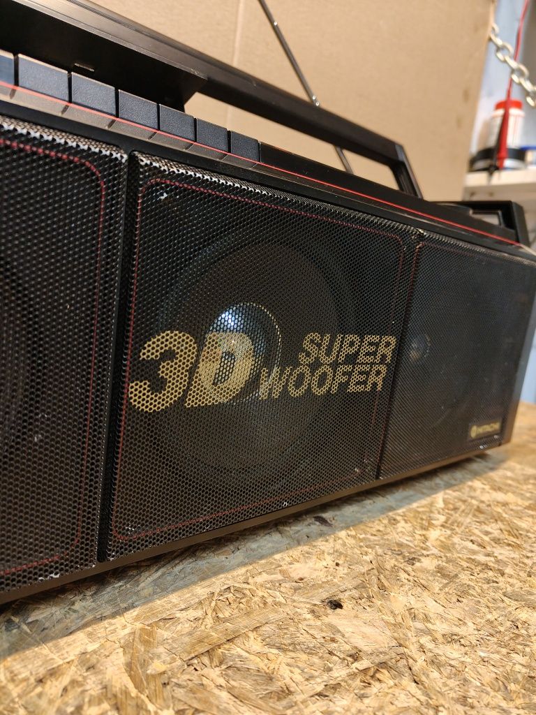 Boombox HITACHI TRK-3D8E - Super Woofer, retro, vintage