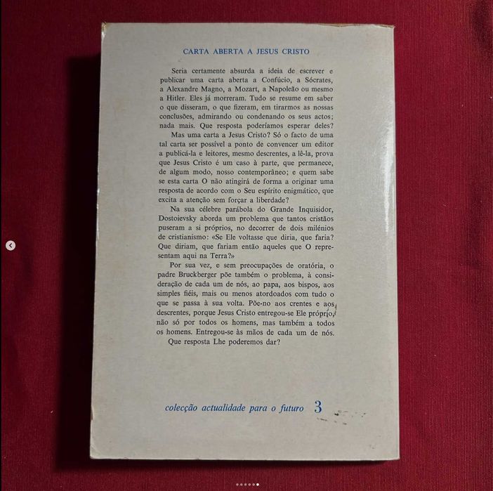 Carta aberta a Jesus Cristo Autor: Bruckberger