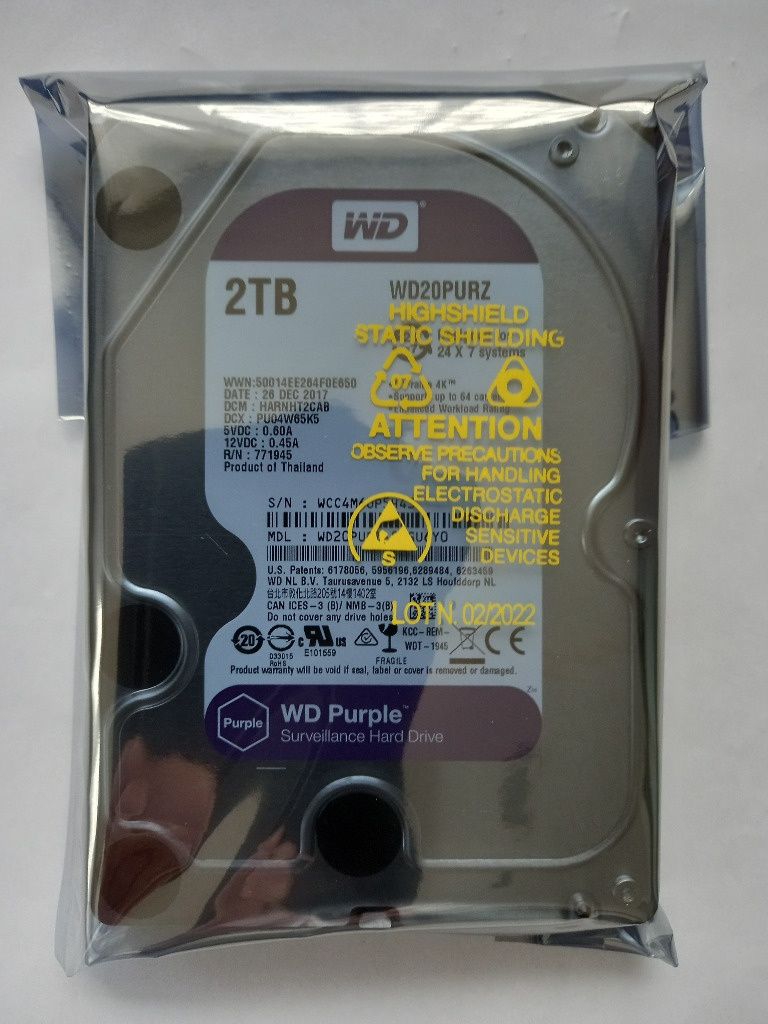 Dysk 2TB WD20PURZ SATA 3,5"