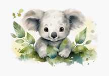 Fototapeta Miś Koala Dla Dzieci Dziecka 3D Twój Rozmiar + KLEJ