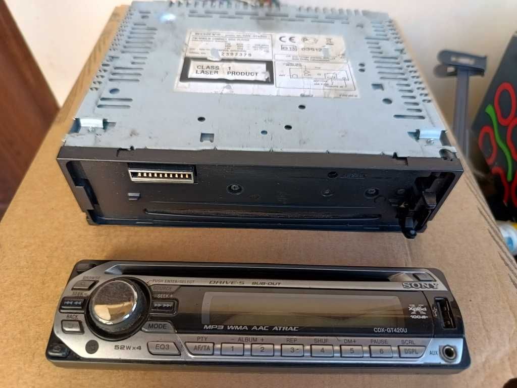 RadioCDText MP3 SONY CDX-GT420U XPlod 52W USB/AUX/Subw Loudne Bass EQ3